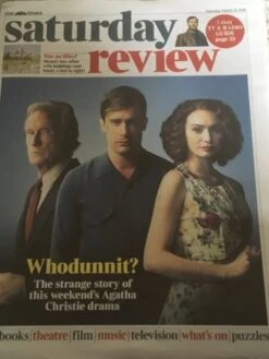 N/A UK Times Review March 31 2018: BILL NIGHY Tobias Menzies ELEANOR TOMLINSON