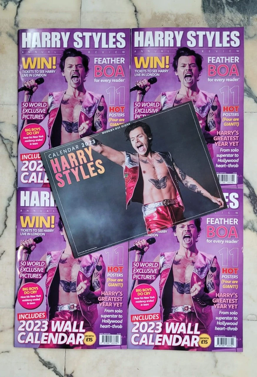 Harry Styles Annual & Calendar 2023 Magazine + Gift Wrap & Posters (In Stock) 4 Harry Styles Annual & Calendar 2023 Magazine + Gift Wrap & Posters (In Stock) - Image 2