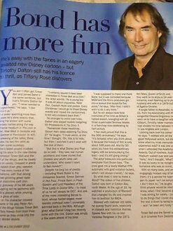 N/A New S Magazine ANNE HATHAWAY TIMOTHY DALTON JAMES BOND ZOE BALL GLORIA HUNNIFORD