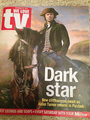 N/A WE LOVE TV Magazine 09/2016 AIDAN TURNER Poldark Photo Cover Interview 3 N/A WE LOVE TV Magazine 09/2016 AIDAN TURNER Poldark Photo Cover Interview