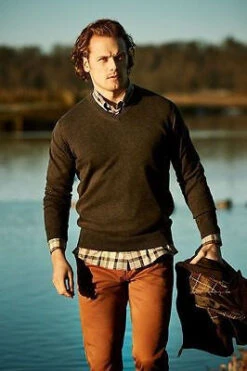 N/A UK GQ Magazine Sam Heughan Outlander Photo Shoot For Barbour