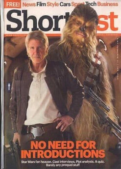 N/A UK Shortlist Magazine December 2015 Harrison Ford Han Solo Star Wars Adam Driver