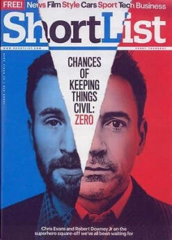 N/A Captain America: Civil War CHRIS EVANS ROBERT DOWNEY JR SHORTLIST MAGAZINE 2016