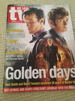 N/A WE LOVE TV MAGAZINE DOCTOR DR WHO 50TH ANNIVERSARY - DAVID TENNANT MATT SMITH