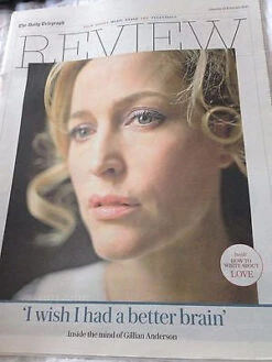 N/A The X-Files GILLIAN ANDERSON Photo Cover Uk Telegraph Review FEBRUARY 2016