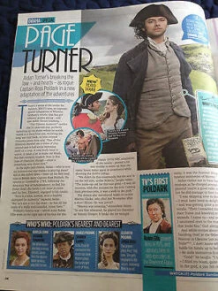 N/A TV MAGAZINE MARCH 7 2015 AIDAN TURNER POLDARK CAROLINE CATZ HANNAH TOINTON
