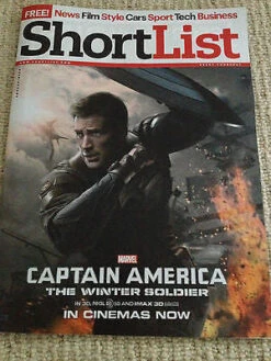 N/A CHRIS EVANS - CAPTAIN AMERICA THE WINTER SOLDIER NEW SHORTLIST UK COVER MAGAZINE