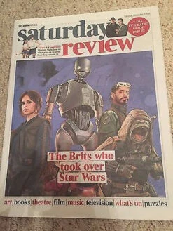 N/A STAR WARS - ROGUE ONE - RIZ AHMED - FELICITY JONES UK PHOTO COVER - DEC 2016