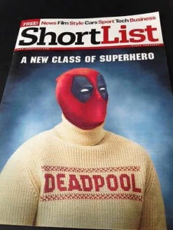 N/A DEADPOOL UK Shortlist Magazine February 2016 MARVEL Ryan Reynolds Harvey Keitel