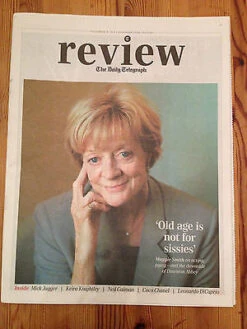 N/A Downton Abbey MAGGIE SMITH UK TELEGRAPH REVIEW PHOTO COVER Nov 2014 MICK JAGGER