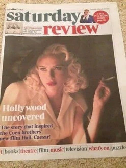 N/A Hail, Caesar! Scarlett Johansson PHOTO COVER TIMES REVIEW 2016 TOM HIDDLESTON