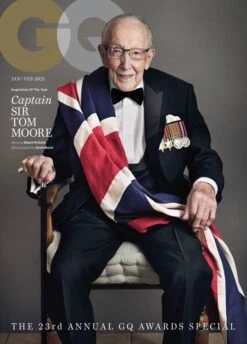 SIR CAPTAIN TOM MOORE GQ MAGAZINE UK JAN/FEB 2021 (Full Size Edition)