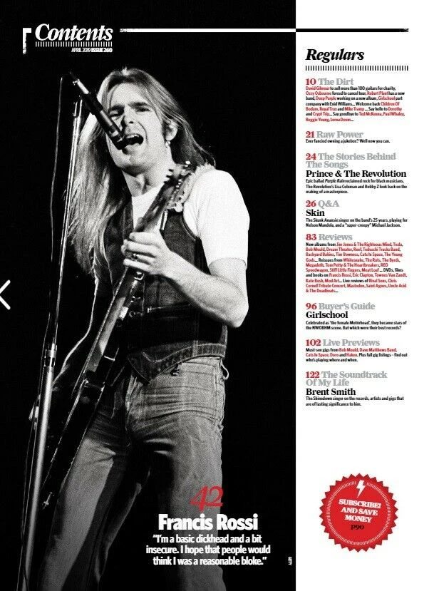 Classic Rock Magazine April 2019: AC/DC Francis Rossi THIN LIZZY Venom PRINCE 5 Classic Rock Magazine April 2019: AC/DC Francis Rossi THIN LIZZY Venom PRINCE - Image 3