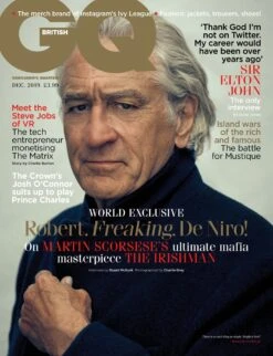 British GQ Magazine December 2019: ROBERT DE NIRO Sir Elton John World Exclusive -CELEBRITY MAGAZINES EICADpeXUAAvg2o