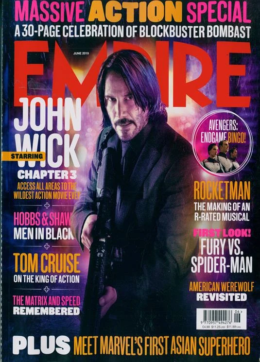 Empire Magazine June 2019: JOHN WICK CHAPTER 3 (KEANU REEVES) COVER - TARON EGERTON 3 Empire Magazine June 2019: JOHN WICK CHAPTER 3 (KEANU REEVES) COVER - TARON EGERTON