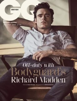 BRITISH GQ MAGAZINE - JANUARY 2019 - RICHARD MADDEN COVER AND FEATURE