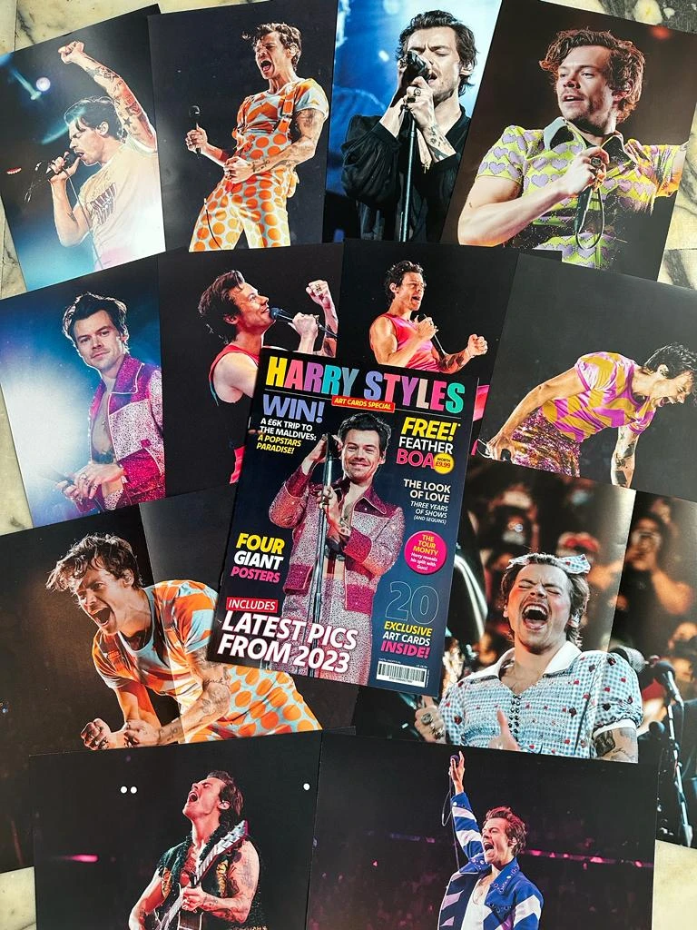 HARRY STYLES MAGAZINE WITH 20 ART CARDS & 4 GIANT POSTERS BRAND (In Stock) 3 HARRY STYLES MAGAZINE WITH 20 ART CARDS & 4 GIANT POSTERS BRAND (In Stock)