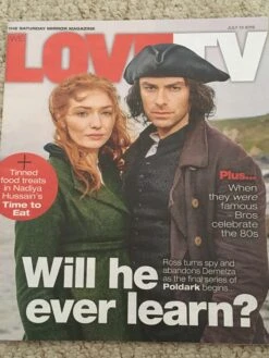 UK LOVE TV Magazine July 2019: Aidan Turner + Eleanor Tomlinson (Poldark)