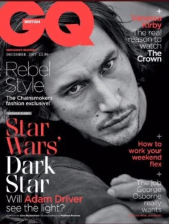 UK GQ Magazine December 2017 Adam Driver Kylo Ren UK Cover Interview