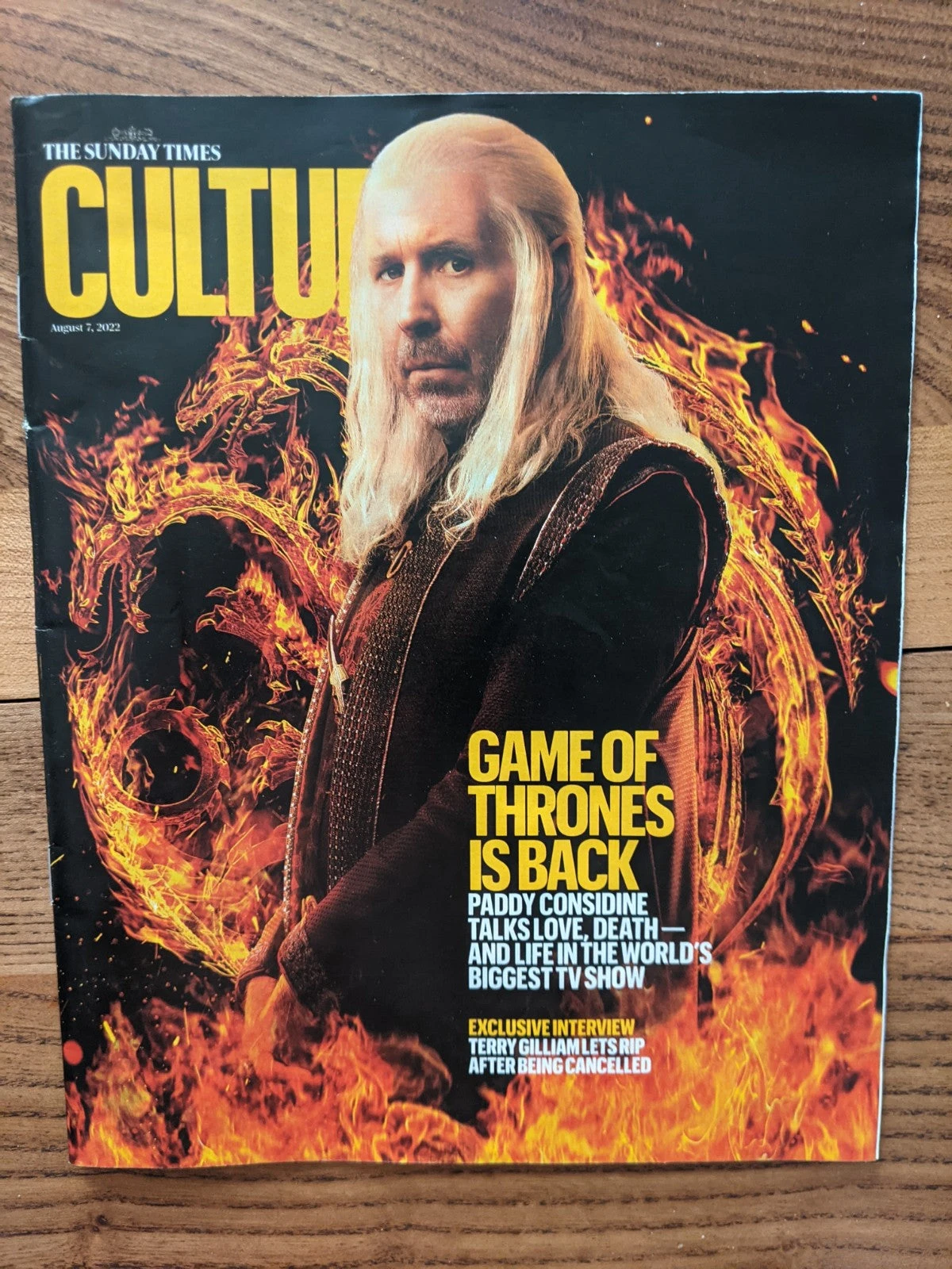 CULTURE Magazine August 2022 PADDY CONSIDINE House Of The Dragon Terry Gilliam 3 CULTURE Magazine August 2022 PADDY CONSIDINE House Of The Dragon Terry Gilliam