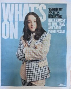Guardian What's On 14/10/2023 Bella Ramsey On Pedro Pascal
