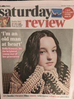 TIMES REVIEW 21/10/2023 Bella Ramsey Pedro Pascal George Harrison Beatles