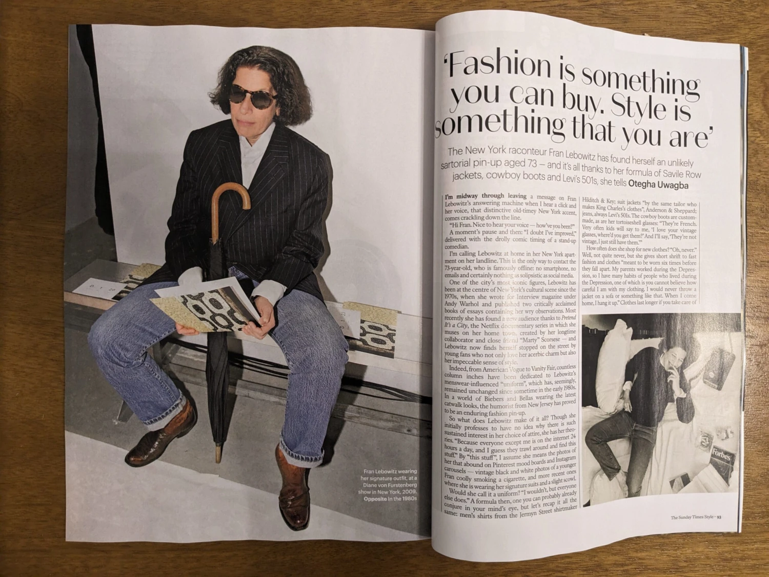 STYLE Magazine 3 March 2024 FRAN LEBOWITZ Jodie Comer Prima Facie 4 STYLE Magazine 3 March 2024 FRAN LEBOWITZ Jodie Comer Prima Facie - Image 2
