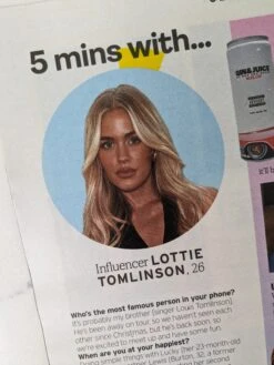 Fabulous Magazine 04/08/2024 Lottie Tomlinson On Louis Tomlinson