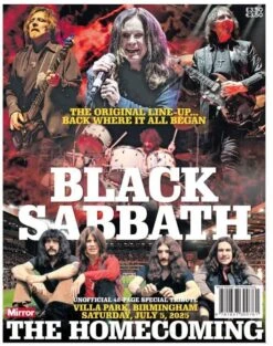 Black Sabbath Special Newspaper The Homecoming Villa Park 5th July 2025 5/7/25