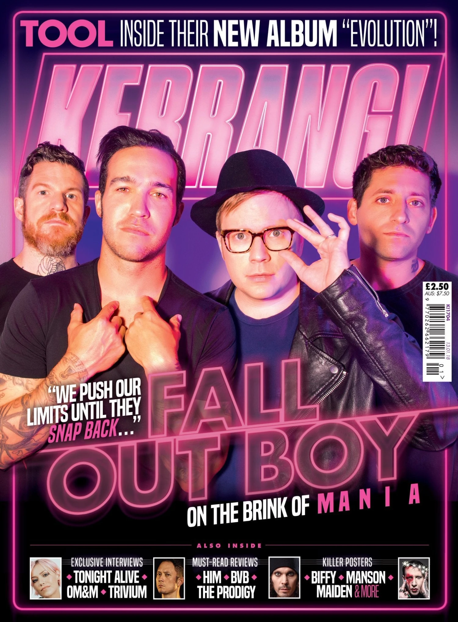 KERRANG Magazine 13 January 2018 FALL OUT BOY Ville Valo MARILYN MANSON Tool 3 KERRANG Magazine 13 January 2018 FALL OUT BOY Ville Valo MARILYN MANSON Tool