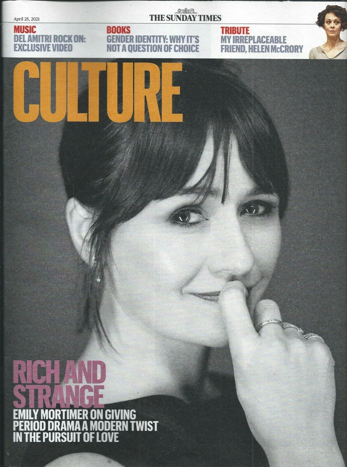 UK CULTURE Magazine April 2021: EMILY MORTIMER Helen McCrory DEL AMITIRI 4 UK CULTURE Magazine April 2021: EMILY MORTIMER Helen McCrory DEL AMITIRI - Image 2