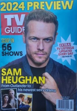 SAM HEUGHAN - TV GUIDE MAGAZINE - JAN 8 - 28, 2024 - BRAND NEW