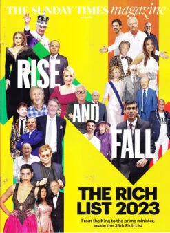 2023 SUNDAY TIMES RICH LIST Magazine Harry Styles Paul McCartney Elton John