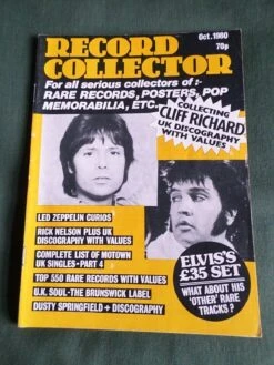 RECORD COLLECTOR MAGAZINE- OCT 1980 - CLIFF RICHARD- ELVIS PRESLEY