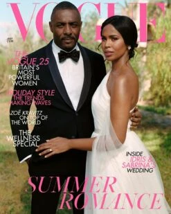 IDRIS ELBA - VOGUE MAGAZINE UK JULY 2019 BRITISH EDITION WEDDING EXCLUSIVE NEW
