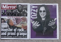 Daily Mirror 24th July 2025 24/7/25 Ozzy Osbourne Tribute & Pullout