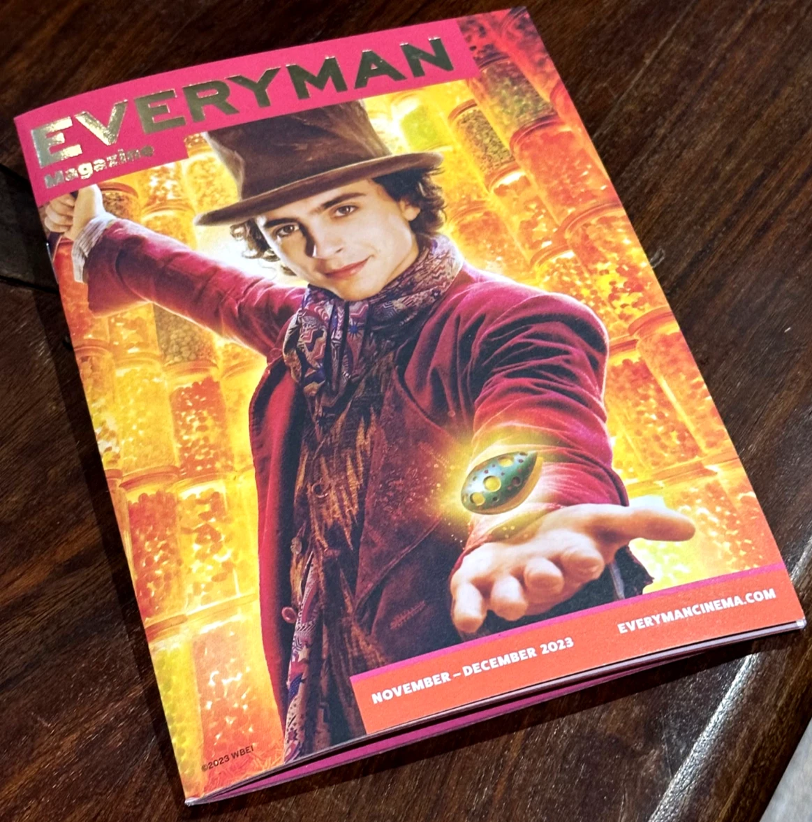 TIMOTHEE CHALAMET On Cover Of Everyman Cinema UK Magazine Wonka 4 TIMOTHEE CHALAMET On Cover Of Everyman Cinema UK Magazine Wonka - Image 2