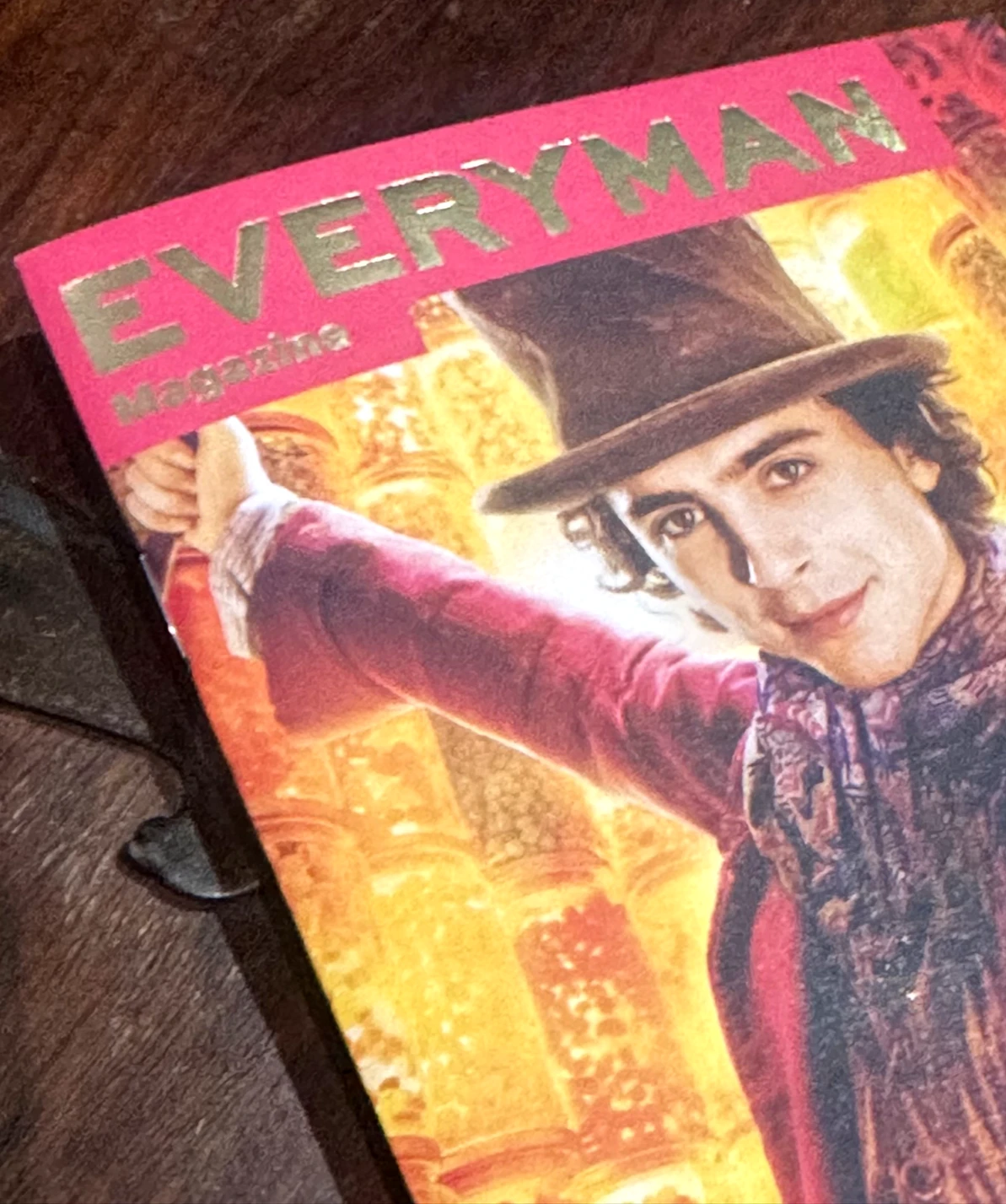 TIMOTHEE CHALAMET On Cover Of Everyman Cinema UK Magazine Wonka 3 TIMOTHEE CHALAMET On Cover Of Everyman Cinema UK Magazine Wonka