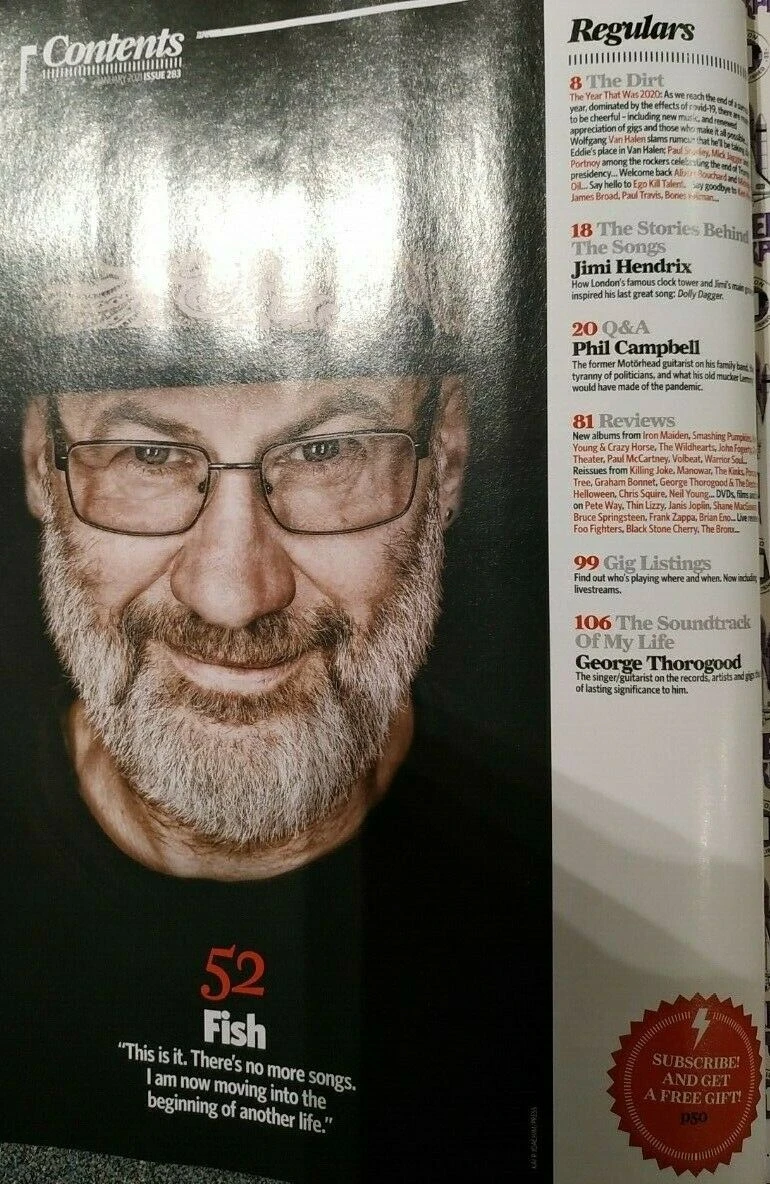 Classic Rock Magazine JAN 2021:MARILLION Fish AC/DC & Eddie Van Halen 2021 Calendar 4 Classic Rock Magazine JAN 2021:MARILLION Fish AC/DC & Eddie Van Halen 2021 Calendar - Image 2