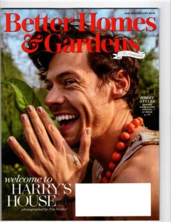Harry Styles For Better Homes & Gardens June 2022